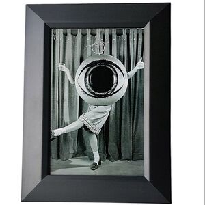 Vintage Halloween Woman Girl Oddities 60s 70s Funny Odd Framed Photo Print Decor